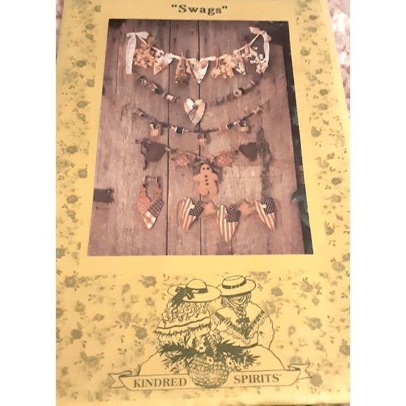 Kindred Spirits crafts pattern decorative swags sewing holiday uncut - Picture 1 of 3